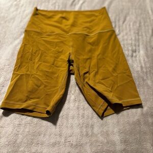 Women's Mustard Yellow Biker Shorts